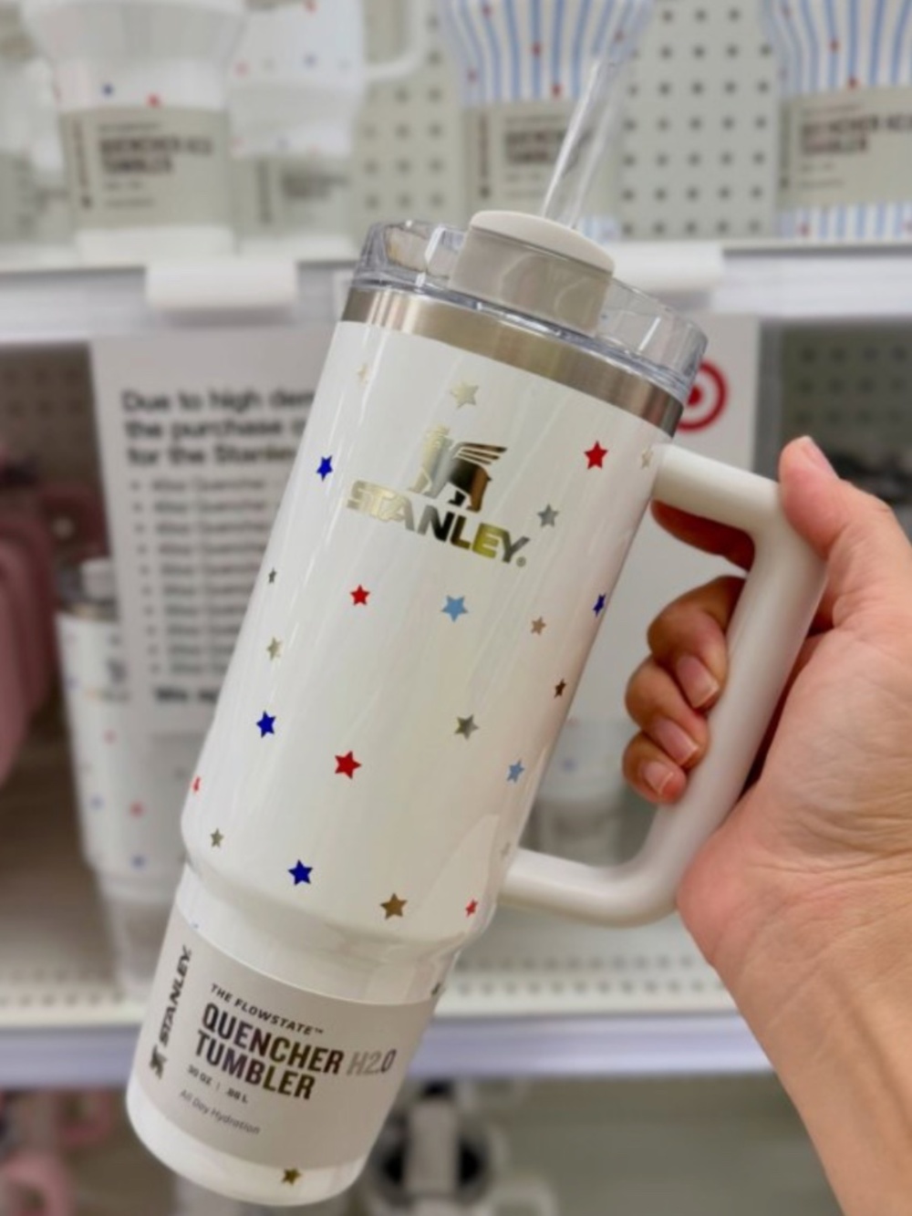 Stanley 30 oz Stainless Steel H2.0 FlowState Quencher Tumbler Starry Sparkle
